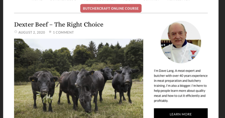 Dexter Beef – The Right Choice, Butcher Magazine